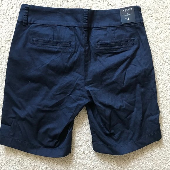 J. Crew Women's  9" shorts NWT Sz 4 Color Blue - Picture 4 of 6